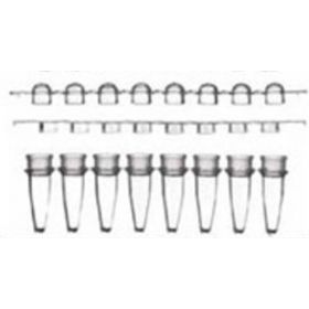 Ultrastrip: 8 PCR-cups 0,2ml + domed cap