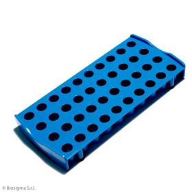Werkstation voor cryovials, 40 plaatsen, polycarbonaat, blauw