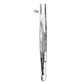 Pincet inox, recht, 140mm stomp