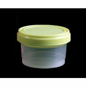 Staalpot 250ml PP met gele leakproof schroefstop