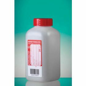 Fles 500ml HDPE met  Na-thiosulfaat 20mg/l, steriel, leakproof schroefstop met inlage