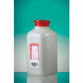 Fles 500ml HDPE met Na-thiosulfaat 20mg/l , steriel, scharnierstop met veiligheidsring