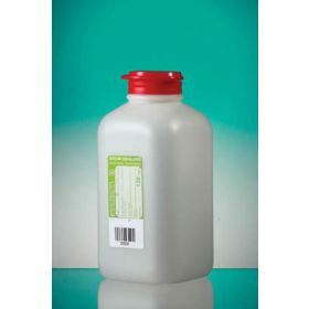 Fles 500ml HDPE met Na-thiosulfaat 120mg/l, steriel, scharnierstop met veiligheidsring