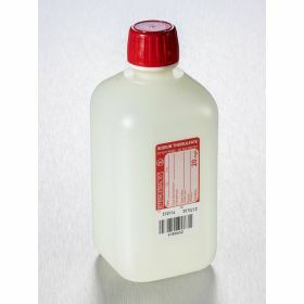 Fles 500ml HDPE met Na-thiosulfaat 20mg/l, steriel, shaped seal schroefstop