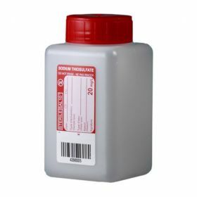 Fles 250ml  HDPE met  Na-thiosulfaat 20mg/l, steriel, leakproof schroefstop met inlage