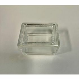 Kleurbakje + deksel, Schiefferdecker, glas, voor 20 glaasjes, 45 mm x 85 mm x 70 mm