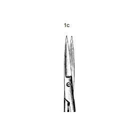 Dissectieschaar inox scherp/scherp 16cm recht