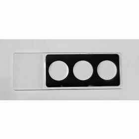 Draagglaasje diagnostica  3-well 14mm Zwart