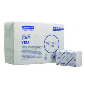 Handdoeken Scott Xtra, interfold,1-laags, wit, 31.5 x 20cm