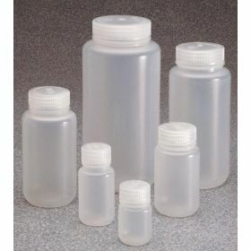 Fles brede hals, rond, PPCO 500 ml + PP schroefdop autoclaveerbaar Nalgene