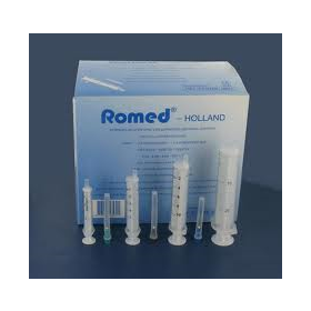 spuit romed 10ml luer 2-delig+naald 21Gx1 1/2"