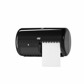 Tork dispenser toiletp.rol,plastic zwartduobox ,T4Tork M-box plastic wit