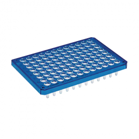 Twintec PCR plaat 96 wells, semi-skirted blauw