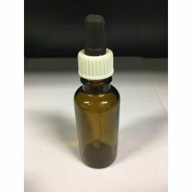 Druppelteller- amber glas- 30ml - doseerdop