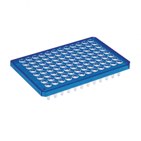 Twintec microbiology PCR plaat 96 wells, semi-skirted blauw
