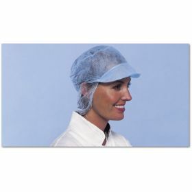 Pet met klep en haaropvang, blauw, non-woven, L.