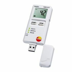 Testo 184-H1 USB relatieve vocht en temperatuur datalogger met display, onbeperkte gebruikstijd, 70°C