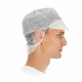 PP Eco pet / klep en haaropvang, wit 'snood cap' Ø31 cm