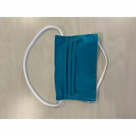 Stofmasker in katoen Petrol/wit - adult - elastiek (hoofd)