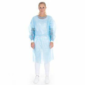 Operatieschort Polypropyleen/Polyethyleen, blauw, 120x140cm, elastische manchet