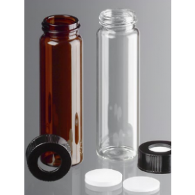Vials 40ml (27x95mm) amber glas schroefdruk 24-400
