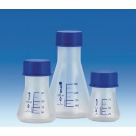 Erlenmeyer PP 500ml met GL45 blauwe stop - foodgrade