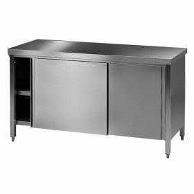 labo tafel inox met schuifdeuren L160xD75XH90cm