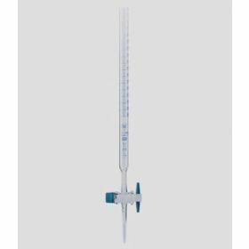 Buret 50ml Schellbach AS + kraan stand. recht - PTFE