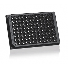 Plaat 96-well cellGrade PS transparante bodem/zwart "F" 330µl