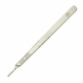 Skalpelhouder lang inox Swann-Morton, nr 4 L