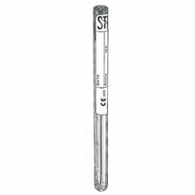 wisser droog, alu staafje, in plastic tube