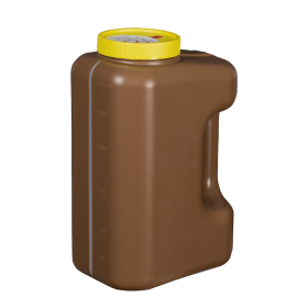 Fles Urine 24u vacuüm PE 3L gegrad. + gele schroefdop