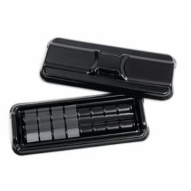 Stain tray set (4bakjes+1deksel) voor 8 slides