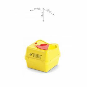Naaldcontainers AP Medical type BS, vierkant, geel/rood