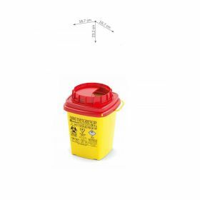 Naaldcontainers AP Medical type CS vierkant, geel/rood