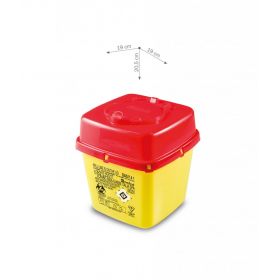 Naaldcontainers AP Medical type CS PLUS, vierkant, geel/rood