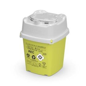 Naaldcontainers AP Medical type CS PLUS ECO, vierkant, geel/wit