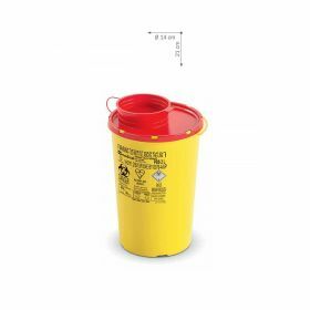 Naaldcontainers AP Medical type PBS, rond, geel/rood