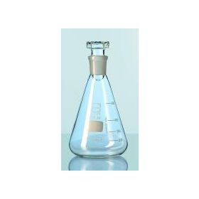 Duran® Erlenmeyer Iodine fles met standaard geslepen opening en glazen stop