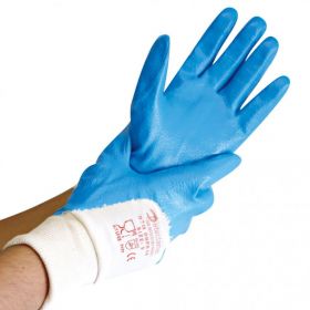 Handschoenen Katoen NITRIL DETECT 3/4 blauw DTECT