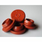 Butyl rubber septum/dop- doorprikbaar- rood D28mm