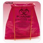 Wegwerpzakje PE "Biohazard"rood 215x300mm 