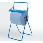 Blauwe metalen vloerdispenser voor grote rollen