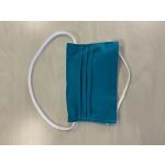 Stofmasker in katoen Petrol/wit - adult - elastiek (hoofd)